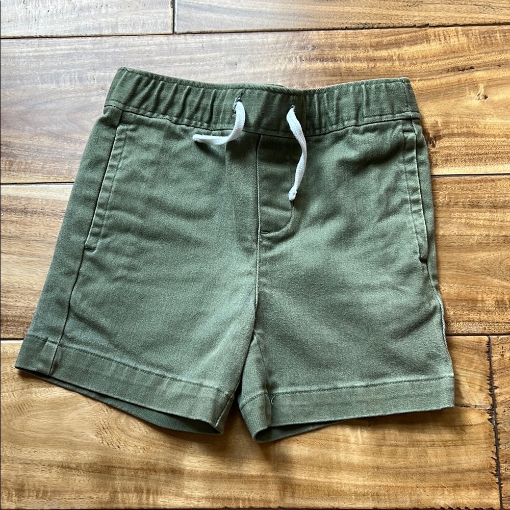 Janie and Jack Green Casual Shorts with Elastic Waistband
